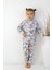 Kız Çocuk Baskılı Ince Basic Pijama Takımı 1