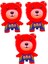 Kırmızı Ayıcık 3 Adet Büyük Boy 42CMX59CM Folyo Balon (Helyum) No:27 1