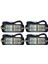 4pcs 12-24V 20-Led Uyarı Dikkat Tehlike Inşaatı Kırmızı ve Beyaz (Yurt Dışından) 1