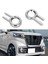 2 Adet/takım Plastik Araba Ön Kafa Sis Lambası Krom Kapak Trim Çerçeve Çerçeve Garnitür Suzuki Spacia Için Özel MK53S (Yurt Dışından) 3