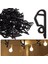 120 Paket Noel Işık Klipleri Açık Hava Koşullarına Dayanıklı Noel Işık Askıları Noel Tatili Için Oluk Kancaları Siyah (Yurt Dışından) 4