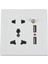 2.1A Çift USB Duvar Şarj Soketi Adaptörü Evrensel Güç Çıkışı Paneli Beyaz Anahtarı (Yurt Dışından) 1