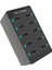 50W USB Çoklu Bağlantı Noktası Şarj Cihazı Hızlı Şarj Şarj Cihazı Hub 10 Bağlantı Noktası Hızlı Şarj Şarj Cihazı Şarj Masaüstü Şarj Cihazı Siyah (Ab) (Yurt Dışından) 2