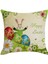 45X45CM Mutlu Paskalya Yumurtası Bunny Yastık Kılıfı Keten Minder Örtüsü (Yurt Dışından) 1