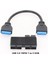 USB Hub 3.0 19PIN 1 Ila 2 Başlık Uzatma Kablosu, Benimsenen Çip ve Modüler Kablo Hattı ve Genişletme Kartı ile (Yurt Dışından) 3