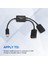 Tip C Otg USB 3.1 Erkek - Çift 2.0 Dişi Otg Şarj 2 Bağlantı Noktalı Hub Kablo Y Bölücü (Yurt Dışından) 3