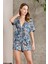 Saten Emprime Crop'lu 3'lü Pijama Takımı - 1210 2