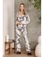 Saten Desenli Pijama Takımı - 1230 1