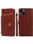 iPhone 15 Plus Cüzdan Deri Telefon Kılıfı, Kayışlı Stand Zipper Cep Cep Telefonu Kapağı (Yurt Dışından) 1