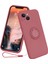 iPhone 15 Halka Kickstand Telefon Kasası Sıvı Silikon Şok Geçirmez Kapak Kayış (Yurt Dışından) 1