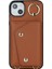 iPhone 15 Plus Pu Deri Kaplamalı Tpu Kapak Fermuarı Cüzdan Yüzüğü Kickstand Telefon Kılıfı 2 Kayış (Yurt Dışından) 5