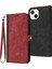 iPhone 15 Pu Deri Anti-Fall Kabuk Çift Manyetik Toka Flip Stand Kapağı Kayışla (Yurt Dışından) 1
