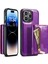 iPhone 15 Pro Kickstand Cover Işıltılı Deri Kaplı Pc+Tpu Çıkarılabilir Cüzdan Telefon Kılıfı (Yurt Dışından) 1