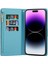 iPhone 15 Pro Fermuar Cüzdanı Telefon Kılıfı Pu Deri Deri Glittery Lazer Oyma Stand Kapağı (Yurt Dışından) 2