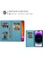 iPhone 15 Pro Fermuar Cüzdanı Telefon Kılıfı Pu Deri Deri Glittery Lazer Oyma Stand Kapağı (Yurt Dışından) 5