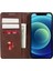 iPhone 15 Pro Max Buzağı Dokulu Deri Telefon Kılıfı, Stand Telefon Cüzdan Kılıfı (Yurt Dışından) 5