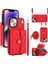 iPhone 15 Plus Pu Deri+Tpu Rfıd Engelleme Telefon Kılıf Kart Tutucu Kickstand Kapak 2 Kayış (Yurt Dışından) 1