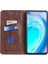 iPhone 15 Pro Max Cowhide Doku Telefon Kapağı Pu Deri Stand Kart Kart Yuvaları (Yurt Dışından) 1
