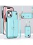 iPhone 15 Plus Telefon Kabuğu, Kart Yuvaları Pu Deri+Tpu Telefon Vaka Kickstand Kapak 2 Kayış (Yurt Dışından) 1