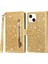 iPhone 15 Plus Işıltılı Pu Deri Telefon Kasası Fermuar Cep Cüzdan Telefon Standı Kapağı (Yurt Dışından) 1