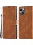 iPhone 15 Plus Slim Fit Cep Telefonu Kılıfı Manyetik Stand Cüzdan Pu Deri Telefon Kapağı Kayışlı (Yurt Dışından) 1
