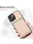 iPhone 15 Plus Söndürülebilir Telefon Kılıfı Karbon Fiber Manyetik Kart Tutucu Deri+Pc+Tpu Kapak (Yurt Dışından) 5