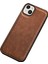 iPhone 15 Retro Anti-Damla Telefon Kasası Pu Deri Kaplı Tpu+Pc Arka Kapak (Yurt Dışından) 1