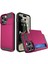iPhone 15 Pro Sliding Card Tutucu Kapak Anti Drop Pc+Tpu Telefon Kılıfı (Yurt Dışından) 1