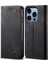 iPhone 15 Pro Max Telefon Kılıfı Pu Deri Kot Ceza Doku Cüzdan Stand Anti-Çizelge Telefon Kapağı (Yurt Dışından) 1