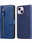 iPhone 15 Plus Cüzdan Katlanabilir Stand Kapağı Çizilmez Buzağı Dokulu Telefon Kılıfı Fermuarlı Cep Telefonu Kabuğu (Yurt Dışından) 1