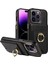 iPhone 15 Pro Pu Deri+Tpu Kart Yuvaları Vaka Yüzük Kickstand Rfıd Engelleme Telefon Kapağı (Yurt Dışından) 1