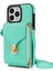 iPhone 15 Pro Kart Tutucu Zipper Cep Kılıfı Pu Derisi + Tpu Kickstand Telefon Kapağı Kayışla (Yurt Dışından) 5