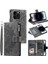 iPhone 15 Pro Max Pu Deri Kart Tutucu Fermuarı Cep Cüzdan Kılıf Stand Straps (Yurt Dışından) 1
