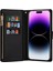 iPhone 15 Pro Fermuar Cüzdanı Telefon Kılıfı Pu Deri Deri Glittery Lazer Oyma Stand Kapağı (Yurt Dışından) 1