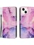 iPhone 15 Mermer Desen Telefon Cüzdan Kılıfı, Kayışlı Standı Pu Deri Kapağı (Yurt Dışından) 2