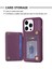 iPhone 15 Pro Max Cep Telefonu Kapağı, Kickstand Card Tutucu Telefon Kabuğu Tpu+Pu Deri Kılıf (Yurt Dışından) 4