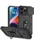 iPhone 15 Pro Max Slide Kamera Koruyucu Telefon Kılıfı Metal Yüzük Kickstand Anti-Cratch Pc + Tpu Kapağı (Yurt Dışından) 1