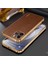 iPhone 15 Pro Max Elektro Kaplama Kapak Litchi Doku Pu Deri Kaplamalı Pc+Tpu Telefon Kılıfı (Yurt Dışından) 2