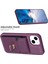 iPhone 15 Plus Cep Telefon Kılıf Kart Tutucu Pu Deri+Tpu Telefon Kapağı Ring Kickstand (Yurt Dışından) 3
