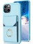 iPhone 15 Plus Cep Telefon Kılıf Kart Tutucu Pu Deri+Tpu Telefon Kapağı Ring Kickstand (Yurt Dışından) 2