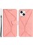 iPhone 15 Deri Kılıf Skin-Touch Flip Stand Cüzdan Baskılı Hat Telefon Kılıfı (Yurt Dışından) 1