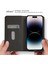 iPhone 15 Plus Telefon Kasası Retro Doku Pu Deri+Tpu Stand Manyetik Telefon Kapağı Kart Yuvası (Yurt Dışından) 5