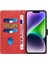 iPhone 15 Pu Deri Telefon Cüzdan Kılıfı, Izgara Ekleme Standı Telefon Kapağı Kayışla (Yurt Dışından) 2