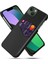 iPhone 15 Kumaş Doku Pu Deri Kaplamalı Pc Kapağı Kart Tutucu Koruyucu Telefon Kılıfı (Yurt Dışından) 1