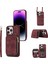 iPhone 15 Pro Max Fermuar Cüzdan Telefon Kapağı Kickstand Pu Deri Kaplamalı Tpu Kılıf (Yurt Dışından) 2