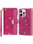 iPhone 15 Pro Max Fermuar Cüzdan Telefon Kapağı Pu Deri Glittery Lazer Oyma Telefon Stand Kılıfı (Yurt Dışından) 1