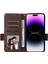 iPhone 15 Plus Litchi Doku Pu Deri Cüzdan Kılıf Düşme Koruması Askılı Standlı Telefon Kapağı (Yurt Dışından) 2