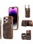 iPhone 15 Pro Max Fermuar Cüzdan Telefon Kapağı Kickstand Pu Deri Kaplamalı Tpu Kılıf (Yurt Dışından) 2