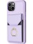 iPhone 15 Plus Cep Telefon Kılıf Kart Tutucu Pu Deri+Tpu Telefon Kapağı Ring Kickstand (Yurt Dışından) 1