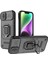 iPhone 15 Pc+Tpu Etkiye Dayanıklı Telefon Kılıfı Slayt Lens Koruma Kickstand Cover (Yurt Dışından) 1